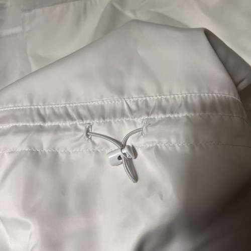 Adidas Windbreaker Womens UK 10 White 1/2 Zip Pullover Jacket Polyester Trefoil - Picture 7 of 13
