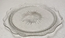 Vintage Jeannette Sunburst "Herringbone" Dinner Plate