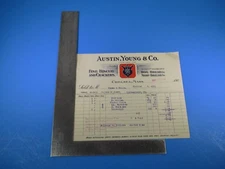 Antique 1906 Austin Young & Company Fine Biscuit and Crackers Invoice M4312