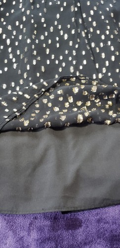 NWOT Lilly Pulitzer GOLD METALLIC CLIP DONITA HALTER TOP, ONYX BLACK, Size 16 - Picture 6 of 17