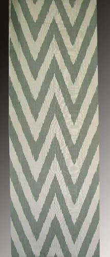 3.2 Yard HAND MADE UZBEK Natural SILK IKAT ADRAS FABRIC #7409 - Picture 5 of 5