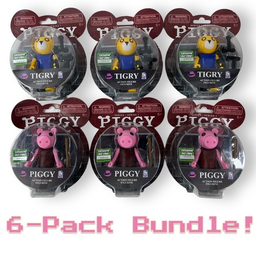 6er-PACK UNBENUTZT VERSIEGELT Roblox Actionfigur Piggy Serie 1 Tigry & Piggy DLC-Codes - Bild 1 von 7