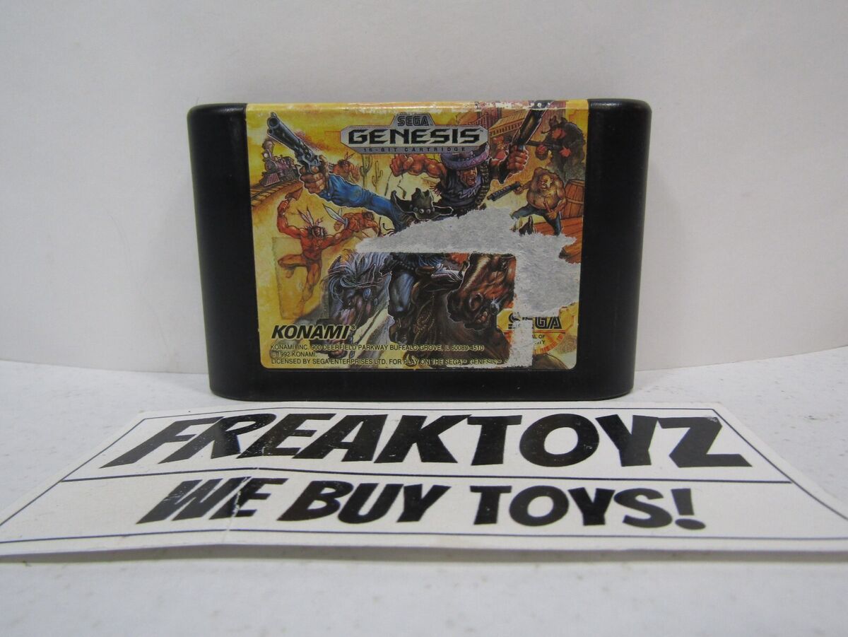 Sega Genesis Sunset Riders, Cartridge Only (Damaged Label Sega Genesis Sunset Riders, Cartridge Only (Damaged Label