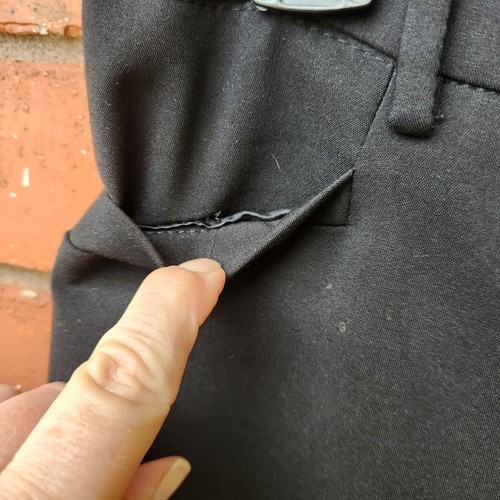 Roz & Ali Black Slim Fit Trousers Size 4 Mid-Rise Stretch Polyester Blend - Picture 3 of 9