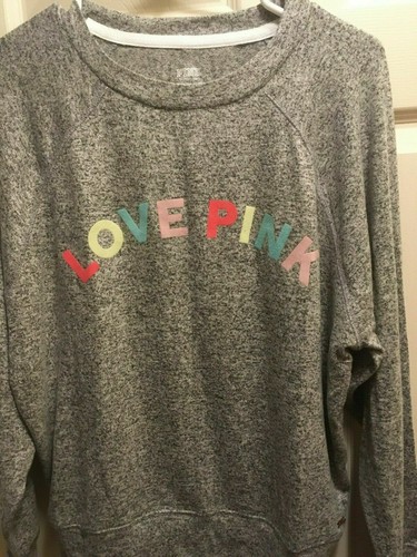 Victoria Secret LOVE PINK XS Lounge 2 Pc pj Set Pants Sweatshirt Pocket NEW Lot - Picture 2 of 5