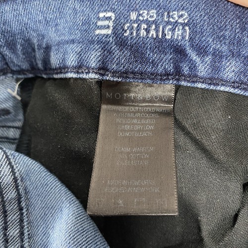 Mott & Bow Jeans Mens Straight 38x32 Blue Denim Pants Act 38x31 Casual Preppy - Picture 14 of 15