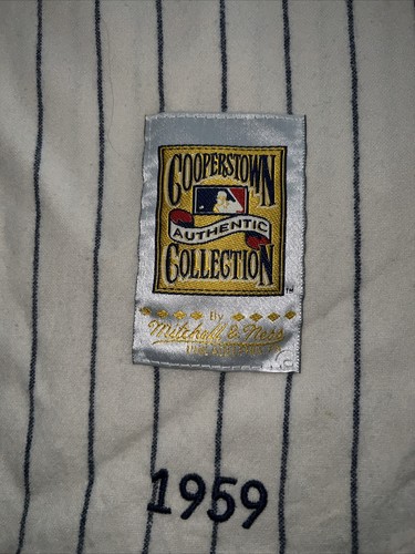 Maglia Mitchell Ness CHICAGO WHITE SOX 1959 LUIS APARICIO autentica RIGHE LANA - Foto 8 di 22
