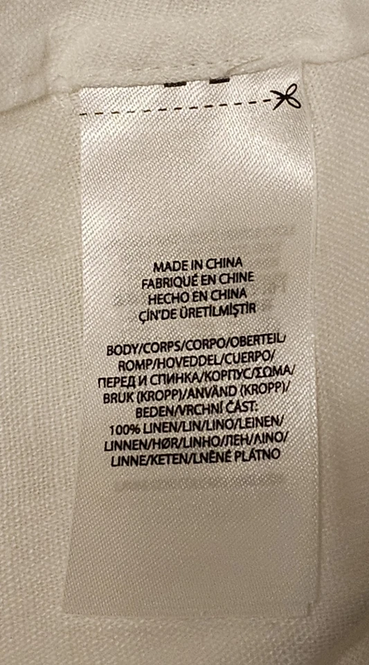 Falda midi nueva sin etiquetas Polo Ralph Lauren para mujer marfil 100 % lino línea A Foto 4 de 4