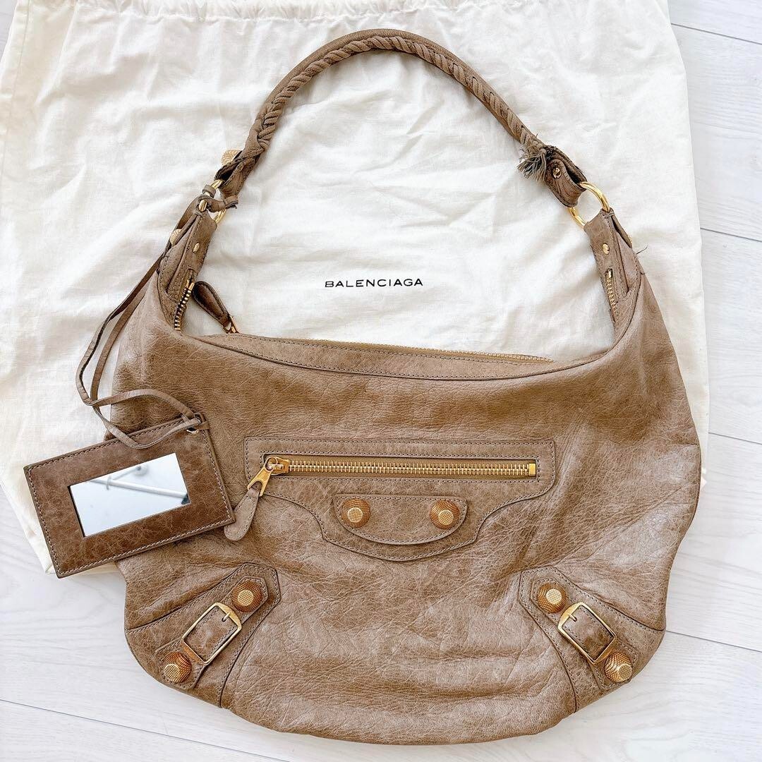 BALENCIAGA city風 studs leather bag BALENCIAGA City Giant Studs Leather One Shoulder bag Hand