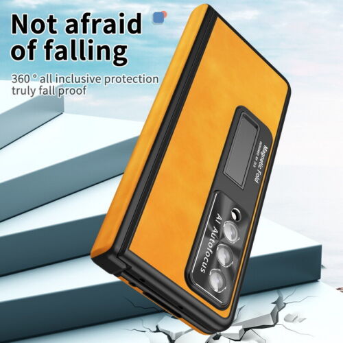 Funda 360° para Samsung Galaxy Z Fold4 Fold3 5G Cuero Vidrio Templado Cubierta + Pluma - Imagen 3 de 22