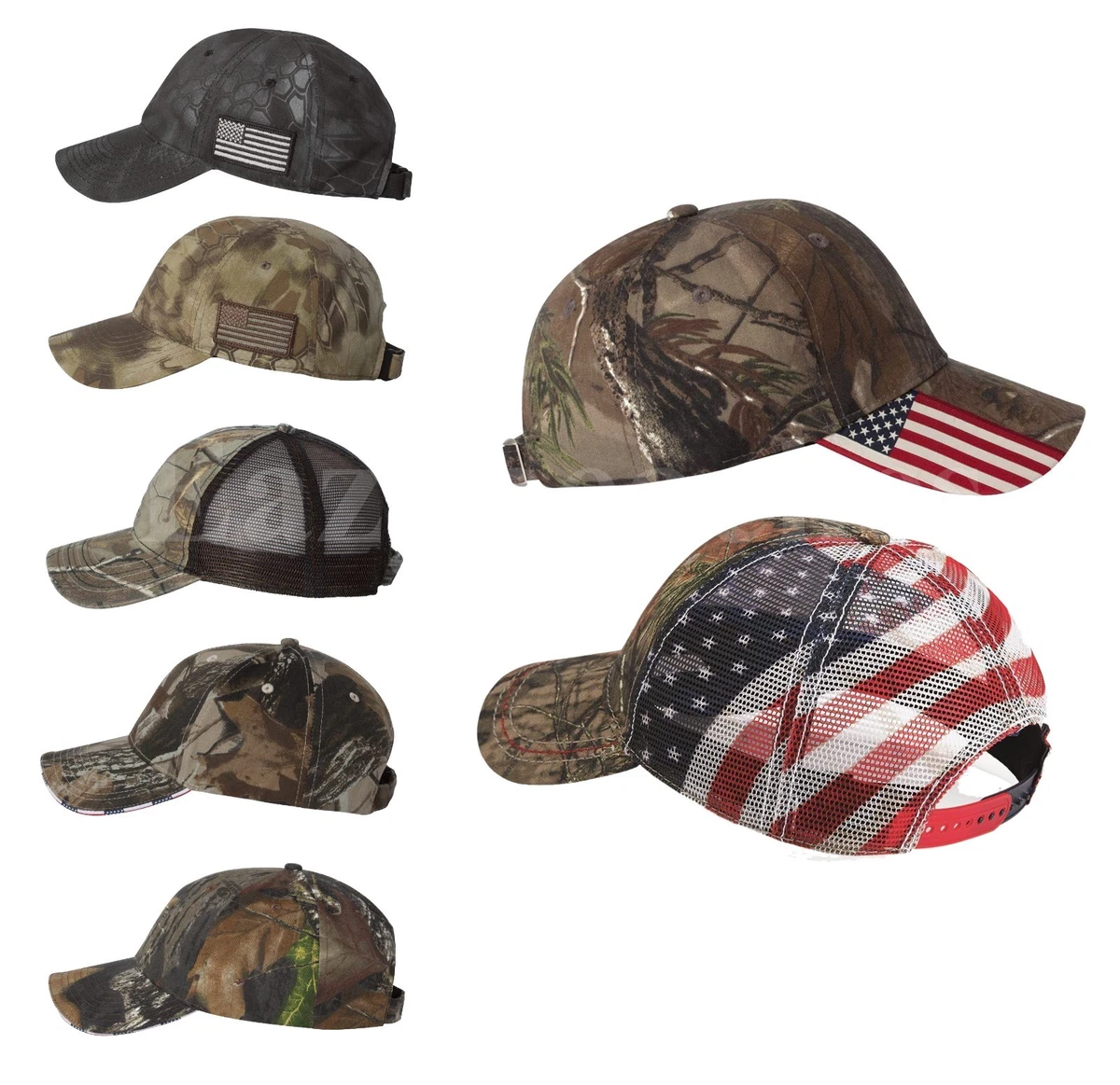 Realtree camo hat hotsell with american flag