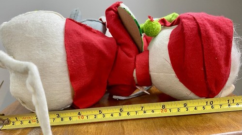 Annalee Big PAIR Mobilitee Mouse Christmas Cap Nightshirt Candle Muff 1971 ~11” - Picture 15 of 15