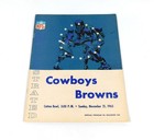 1965 Cleveland Browns at Dallas Cowboys Nfl Football Program 11-21-65