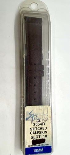NEUF SPEIDEL Bracelet montre homme 18 mm cornes marron COUSU CUIR DE VEAU - X-LONG - Photo 3/6
