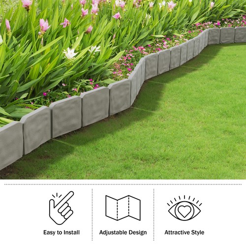 8 Ft Garden Landscape Edging Border Outdoor Lawn Fence Yard 10 pcs - Bild 4 von 7