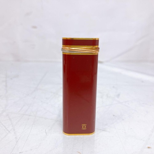 Cartier Trinity Gas Lighter Bordeaux with Box Vintage Smoking Accessory As-Is - Picture 2 of 7