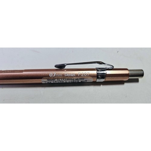 Pentel Sharp Mechanical Graphite Pencil 0.7mm ROSE GOLD P207 Refillable NEW - Picture 2 of 5
