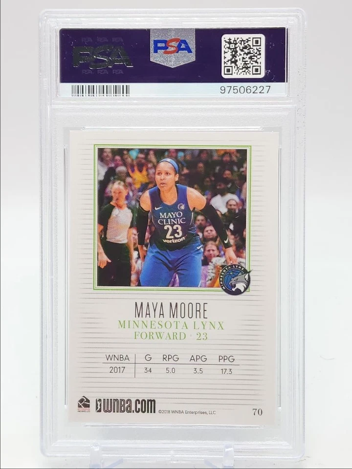 MAYA MOORE 2018-19 RITTENHOUSE WNBA BASKETBALL MINNESOTA LYNX PSA 8 Q3110 - Image 2 of 2