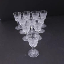 10 Waterford Crystal Lismore Glasses 3.5" Cordial Sherry Aperitif Liqueur