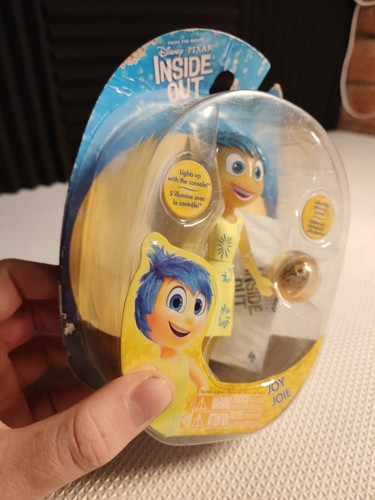 Inside Out Figures Joy Boxed Loose Backing Plate Disney Pixar Lights Up - Picture 4 of 8