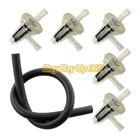 1/4" Inline Motorcycle Fuel Filter 90 Degree Angle 6mm 7mm w/ 1ft 6*9 Fuel Line