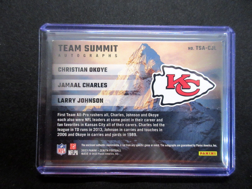 2023 PANINI ZENITH OKOYE/CHARLES/JOHNSON TEAM SUMMIT AUTOGRAPHS /25 - Picture 2 of 3