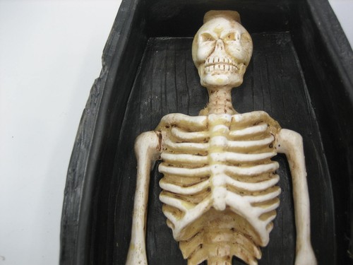 Halloween Esqueleto en Ataúd Juego de Dos Decoración 12" Muy Pesado - Imagen 8 de 9