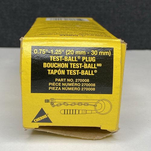 Cherne .75" - 1,25" Spina per tubo a sfera di prova in gomma (270008) - NUOVO - Foto 5 di 5