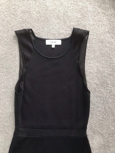 Reiss Black Leila Knitted Bodycon Dress Size UK S Fits UK 8 RRP £175.00 - Picture 17 of 22