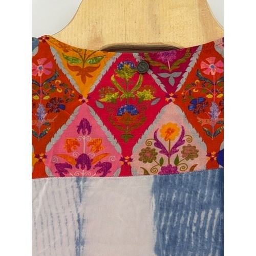 Camicetta top donna in viscosa ricamata bohemien con morbidi dintorni taglia L - Foto 7 di 10