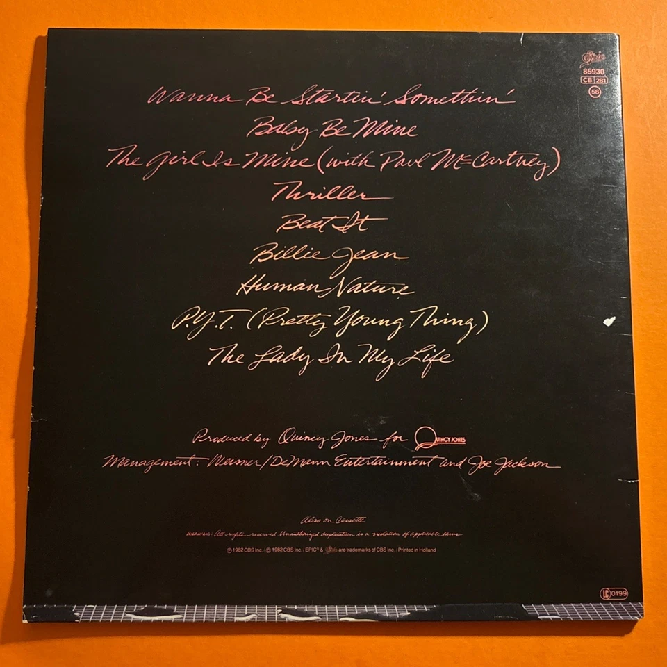 Michael Jackson Thriller · Lp · 1982, Foto 2 von 2