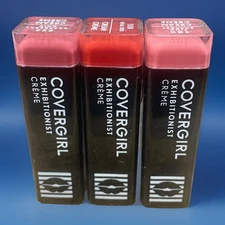 COVERGIRL Exhibitionist Lipstick 480 Pink Sherbet 510 Real Red 525 Raspberry Lot