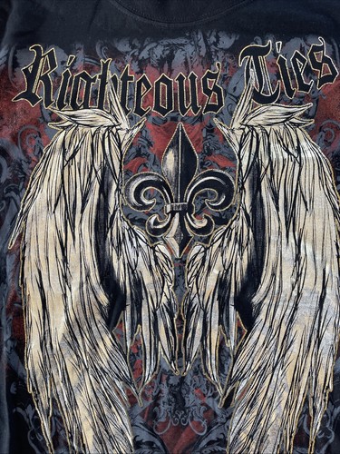 Vintage Righteous Ties T Shirt Size Medium - Picture 3 of 8