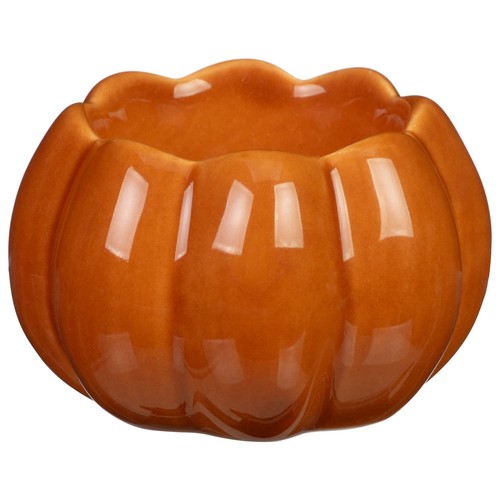 Orange Ceramic Pumpkin Shaped Tealight Holder For A Luxurious & Elegant Feel - Picture 5 of 7