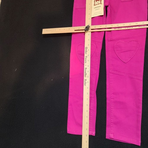 L.E.I Mädchen Skinny Jeans Rosa Größe 8 Baumwollmischung Reißverschluss Knopfverschluss Herzen - Bild 5 von 11