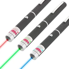 3 Packs Laser Pointer Pen Green Blue Red Light Visible Beam Lazer