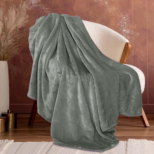 Kunstfell Fleece Überwurf weich warm Nerz groß Schlafsofa Decke Double King Size - Bild 25 von 61