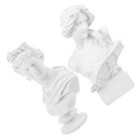 2 Pcs Figurine Resin Sculpture Bust Statue Decor Desktop Statue