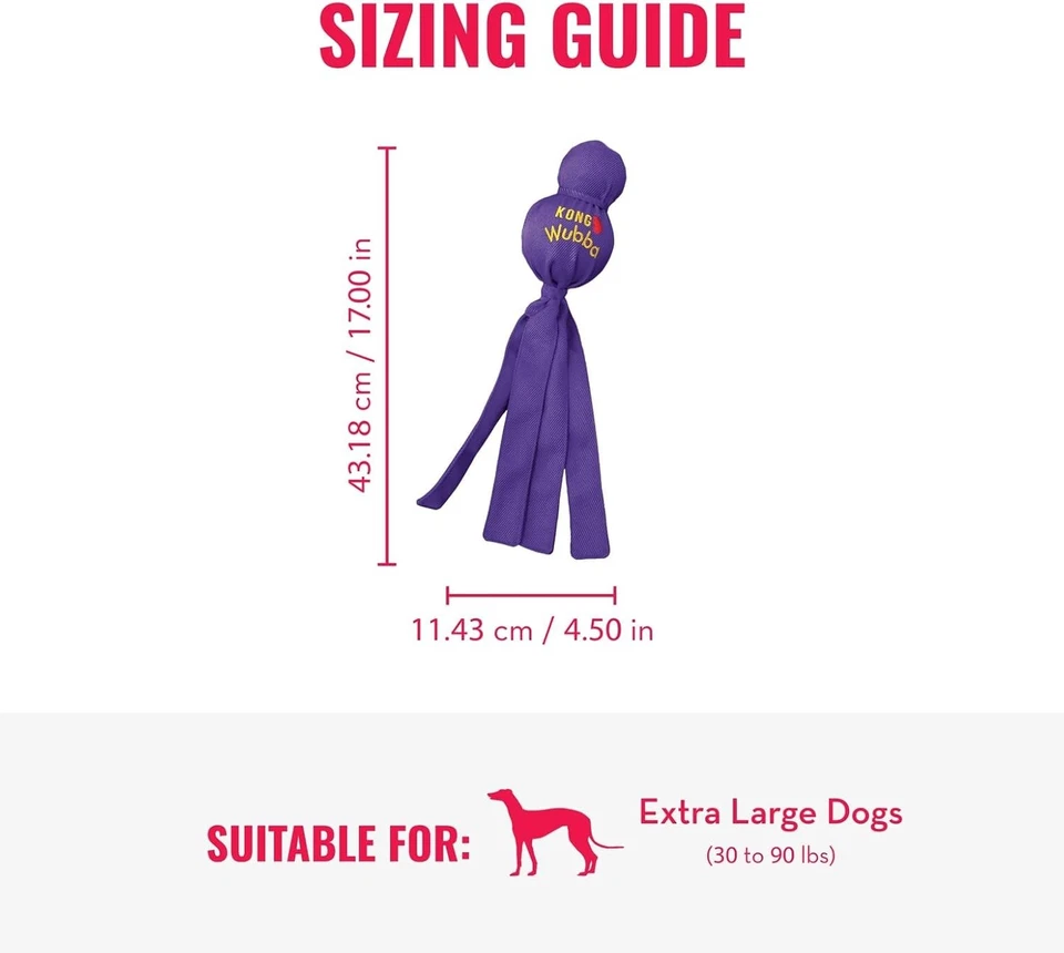 KONG Wubba - Juguete para perro para tira y afloja y búsqueda - X-grande (paquete 1), surtido Foto 4 de 4