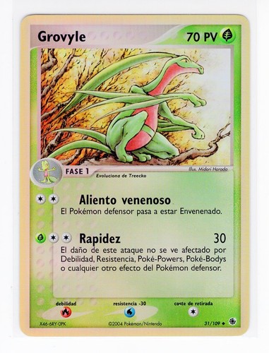~ESP~ SPANISH Grovyle 31 REVERSE HOLO EX Ruby & Sapphire Pokemon Card (LB3) - Picture 1 of 2