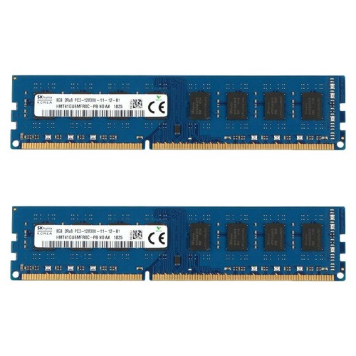 SKHynix 16GB Kit 2x 8GB DDR3 1600MHz PC3-12800 intel Desktop PC RAM Memory Blue - Picture 3 of 8