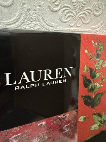 Lauren Ralph Lauren *NUEVO* Mantel Algodón Piñas Rojas 70" Redondo Navidad - Imagen 5 de 17