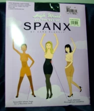 SPANX Look Slimmer  High Waisted Black Size E Shapewear Pantyhose NEW