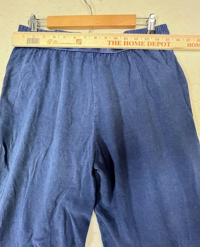 Mlle Gabrielle Wide Leg Pull On Pants Rayon Boho Blue Women Size Large - Picture 4 of 8