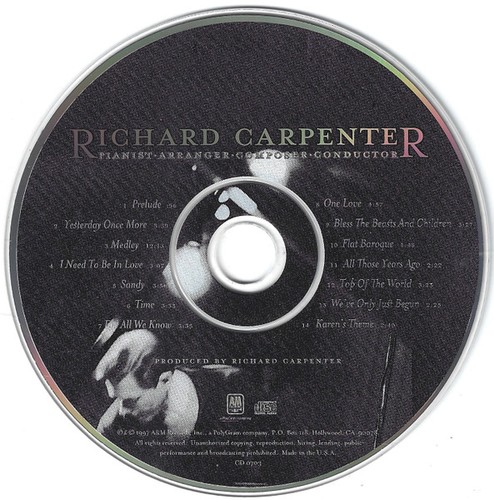 Richard Carpenter - Pianist, Arrangeur, Komponist, Dirigent (CD) (Neuwertig (M)) - 380 - Bild 4 von 4