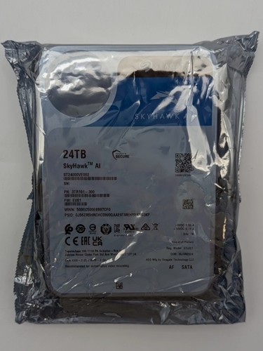 Seagate SkyHawk AI ST24000VE002 Hard drive 24 TB internal 3.5" ST24000VE002 - 第 1/5 張圖片
