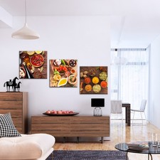 Küche Küchenbild Gewürze VLIES LEINWAND DEKO BILDER WANDBILD XXL WOHNZIMMER