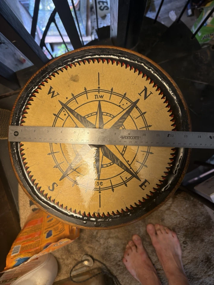 实木边桌,手工制作带 12 英寸斜角锯片,环氧树脂,激光雕刻机 — 第 4/4 张图片