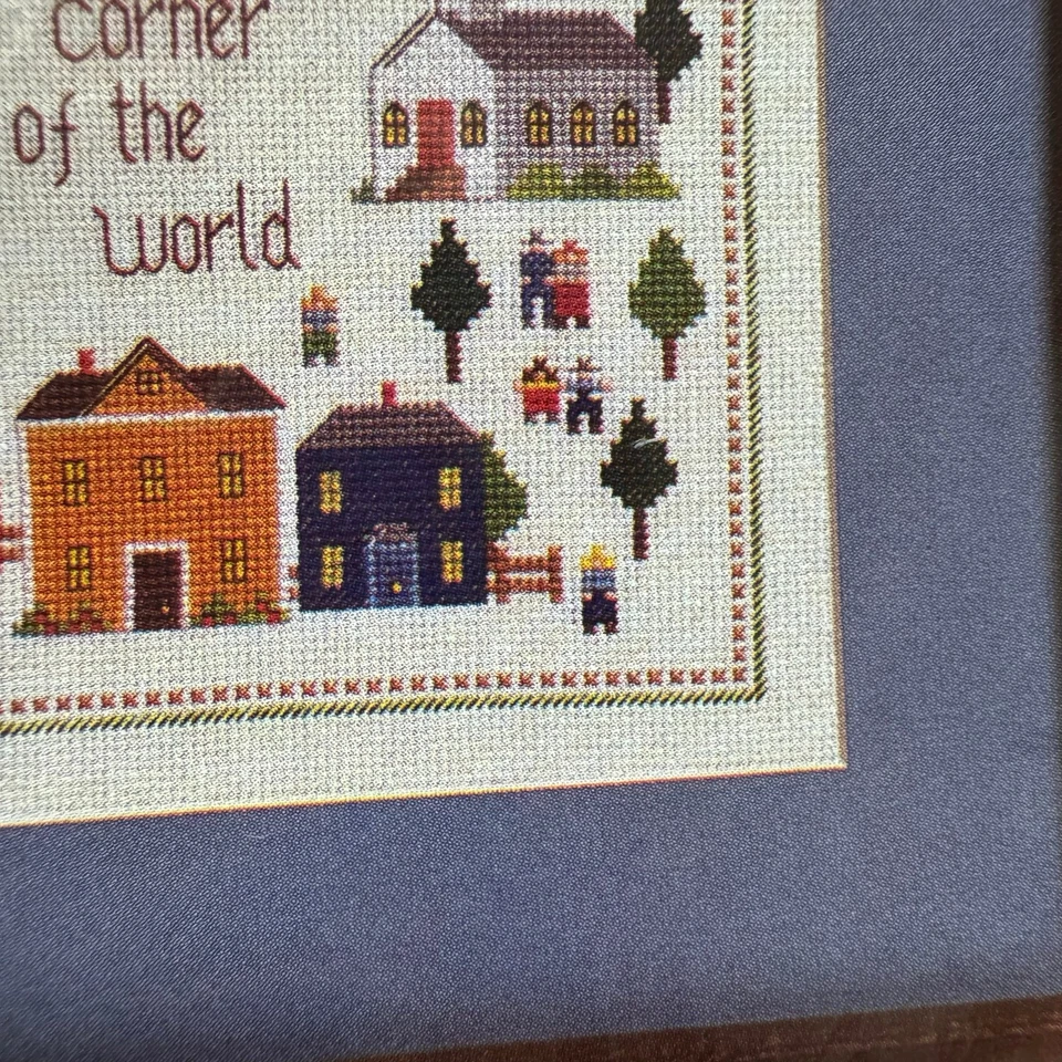Corner of the World Cross Stitch Sampler Kit Creative Circle 1683 Houses 9x9" - Image 3 of 4