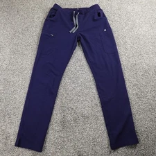 Figs Pants Womens MT Blue High Waisted Yola Skinny Jogger Scrub Bottom Medical